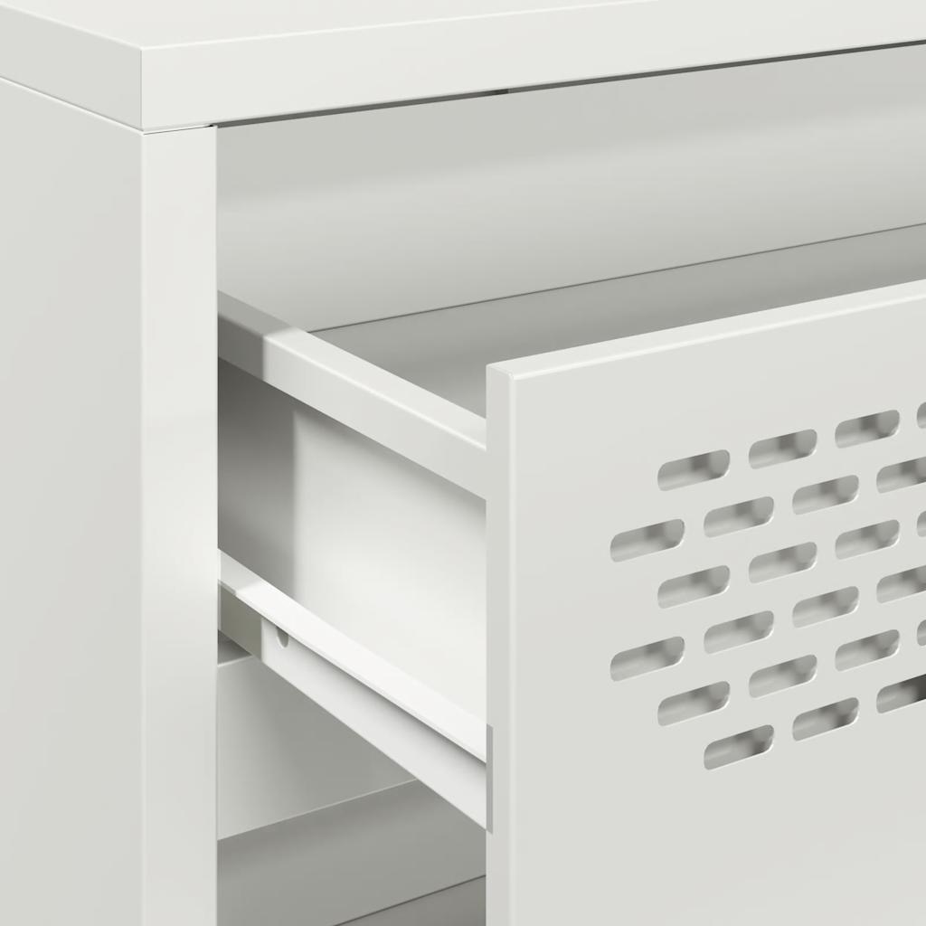 vidaXL Ντουλάπι Λευκό 68x39x73,5 εκ. από Χάλυβα Ψυχρής Έλασης