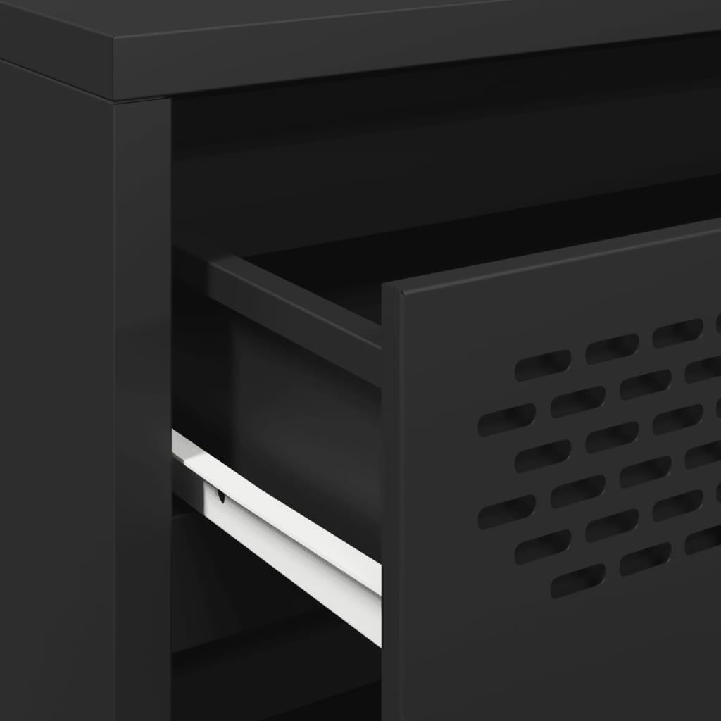 vidaXL Ντουλάπι Μαύρο 68x39x58,5 εκ. από Χάλυβα Ψυχρής Έλασης