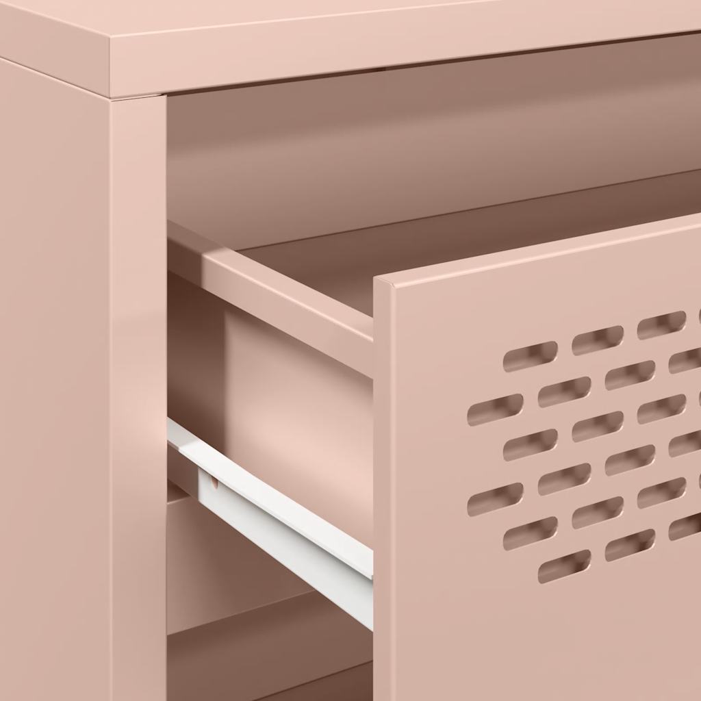 vidaXL Ντουλάπι Ροζ 68x39x58,5 εκ. από Χάλυβα Ψυχρής Έλασης