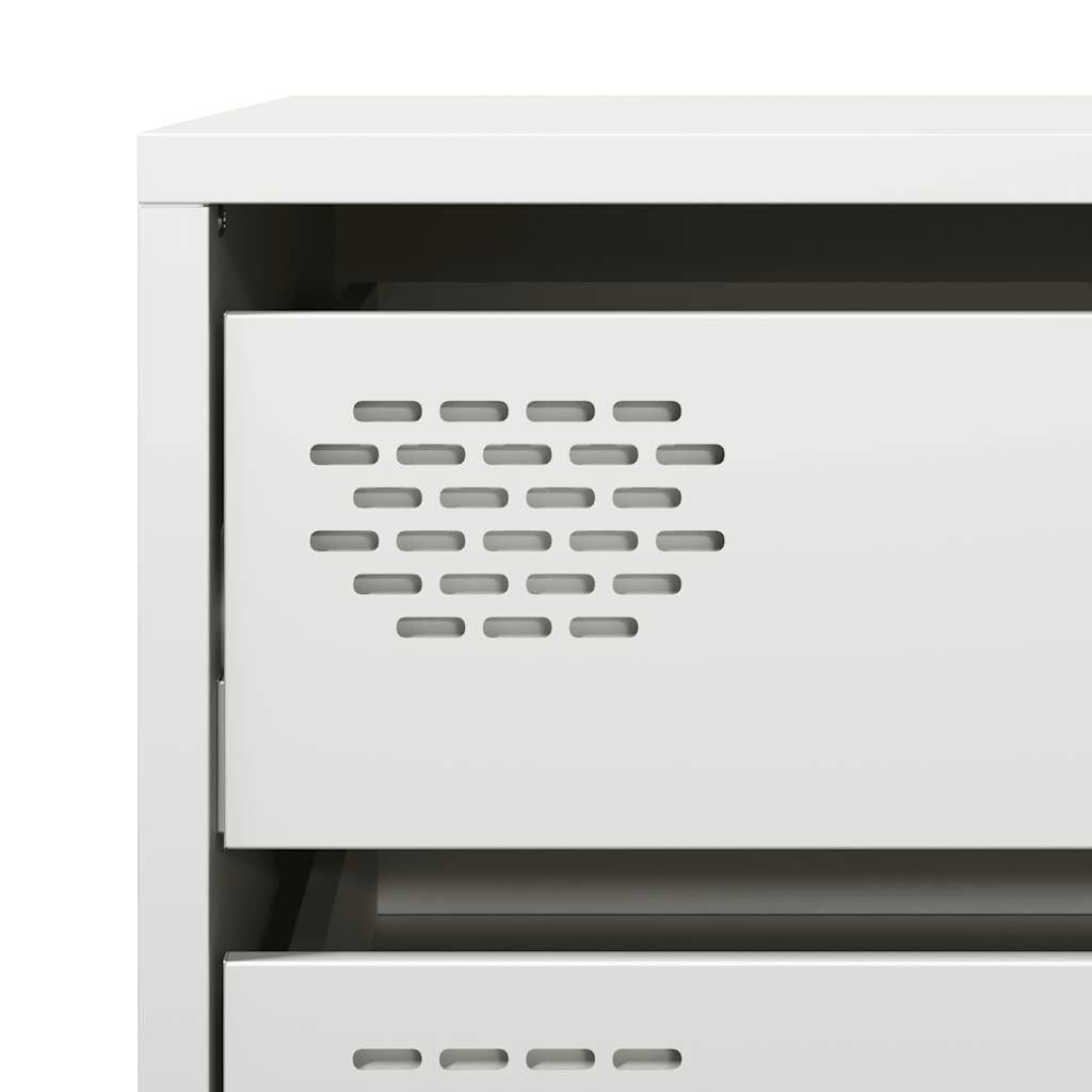 vidaXL Ντουλάπι Λευκό 68x39x58,5 εκ. από Χάλυβα Ψυχρής Έλασης