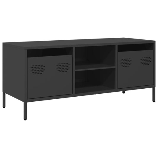 vidaXL Έπιπλο Τηλεόρασης Μαύρο 101,5x39x43,5 εκ. Ατσάλι Ψυχρής Έλασης