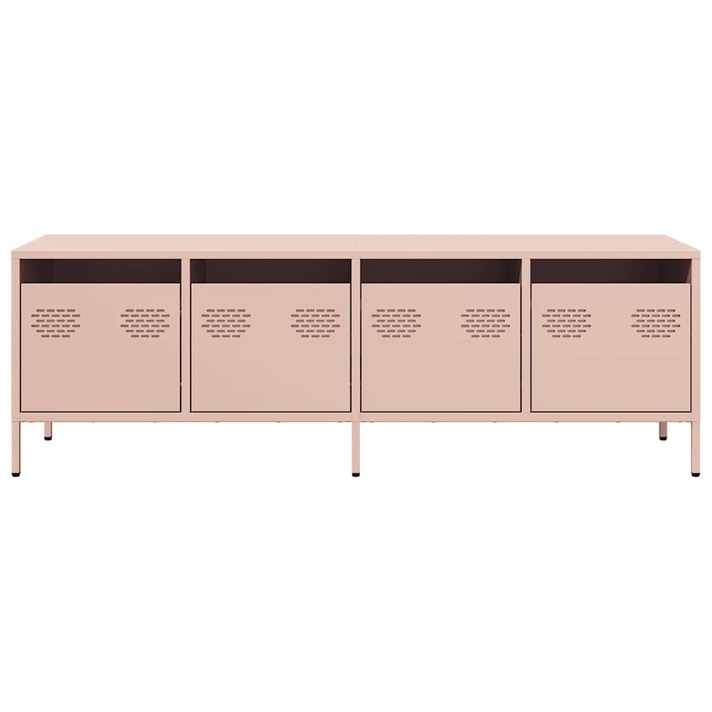 vidaXL Έπιπλο Τηλεόρασης Ροζ 135x39x43,5 εκ. Ατσάλι Ψυχρής Έλασης