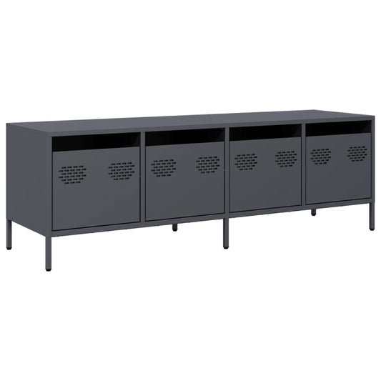 vidaXL Έπιπλο Τηλεόρασης Ανθρακί 135x39x43,5 εκ. Ατσάλι Ψυχρής Έλασης