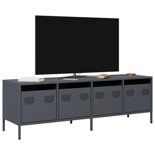 vidaXL Έπιπλο Τηλεόρασης Ανθρακί 135x39x43,5 εκ. Ατσάλι Ψυχρής Έλασης