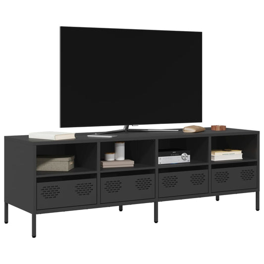 vidaXL Έπιπλο Τηλεόρασης Μαύρο 135x39x43,5 εκ. Ατσάλι Ψυχρής Έλασης