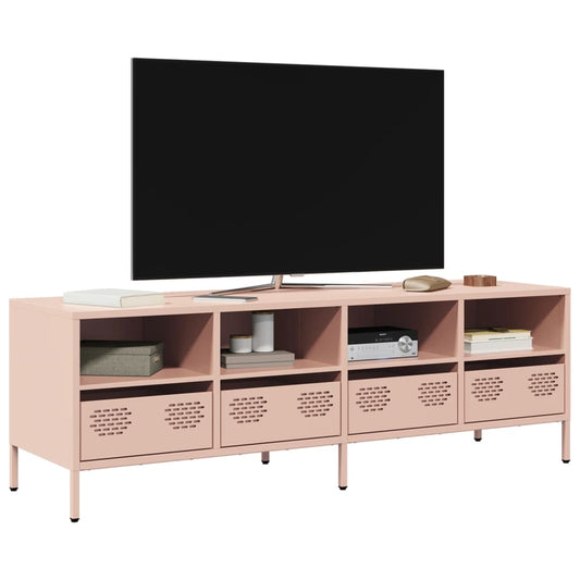 vidaXL Έπιπλο Τηλεόρασης Ροζ 135x39x43,5 εκ. Ατσάλι Ψυχρής Έλασης