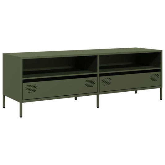 vidaXL Έπιπλο Τηλεόρασης Λαδί 135x39x43,5 εκ. Ατσάλι Ψυχρής Έλασης