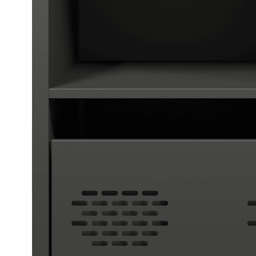 vidaXL Ντουλάπι Μαύρο 35x39x73,5 εκ. από Χάλυβα Ψυχρής Έλασης