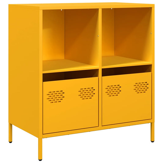 vidaXL Ντουλάπι Μουσταρδί 68x39x73,5 εκ. από Χάλυβα Ψυχρής Έλασης
