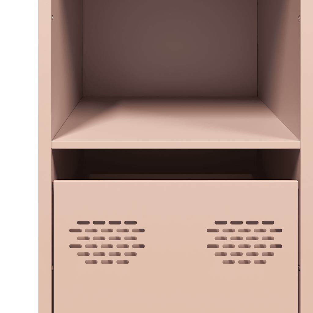 vidaXL Ντουλάπι Ροζ 101,5x39x73,5 εκ. από Χάλυβα Ψυχρής Έλασης