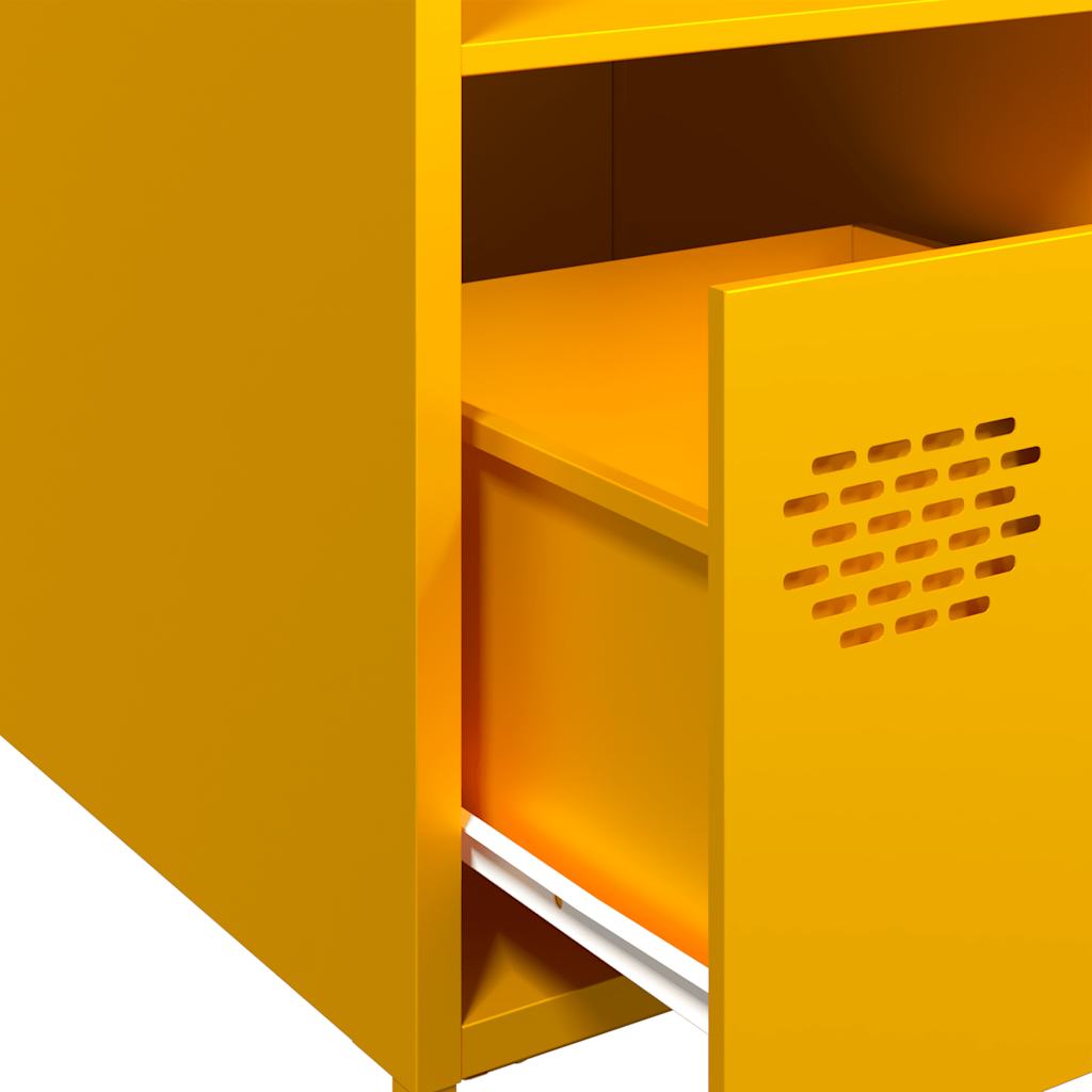 vidaXL Ντουλάπι Μουσταρδί 35x39x103,5 εκ. από Ατσάλι