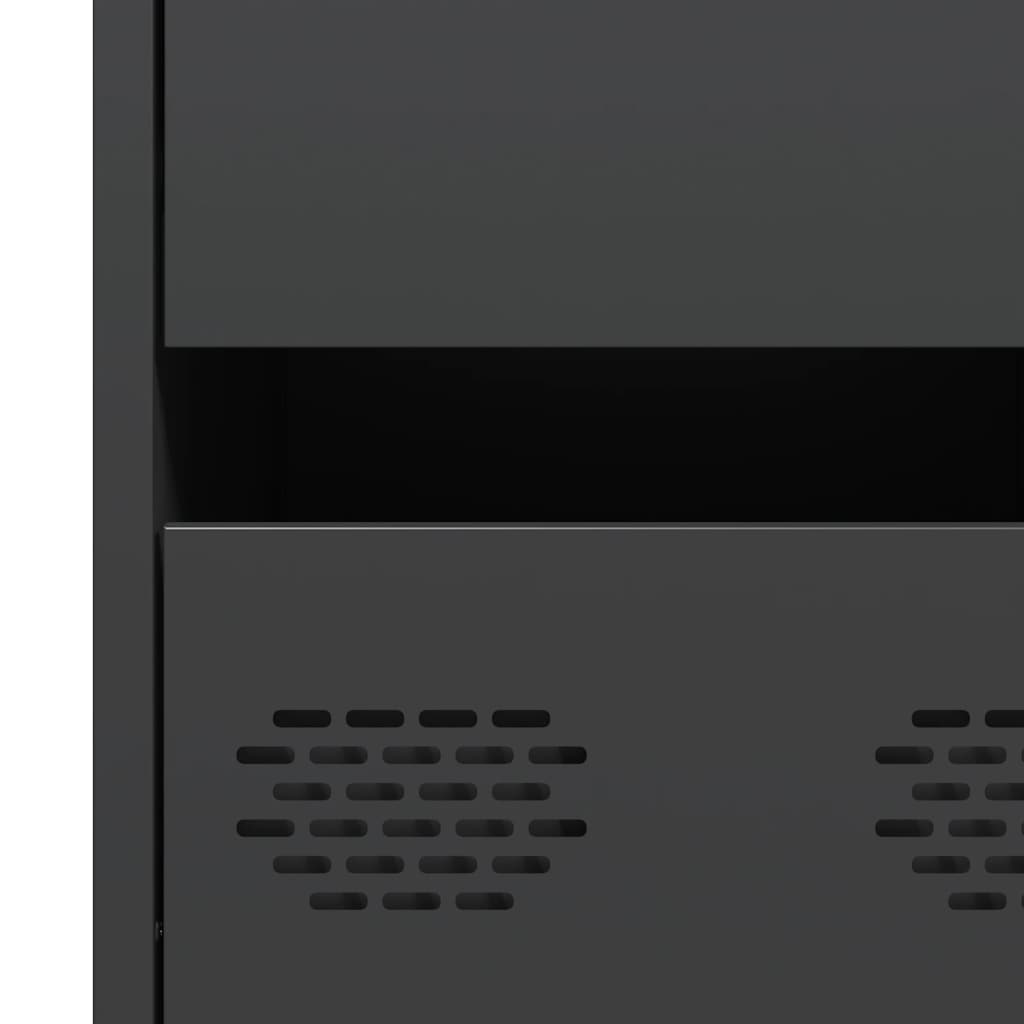 vidaXL Ντουλάπι Μαύρο 35x39x73,5 εκ. από Χάλυβα Ψυχρής Έλασης