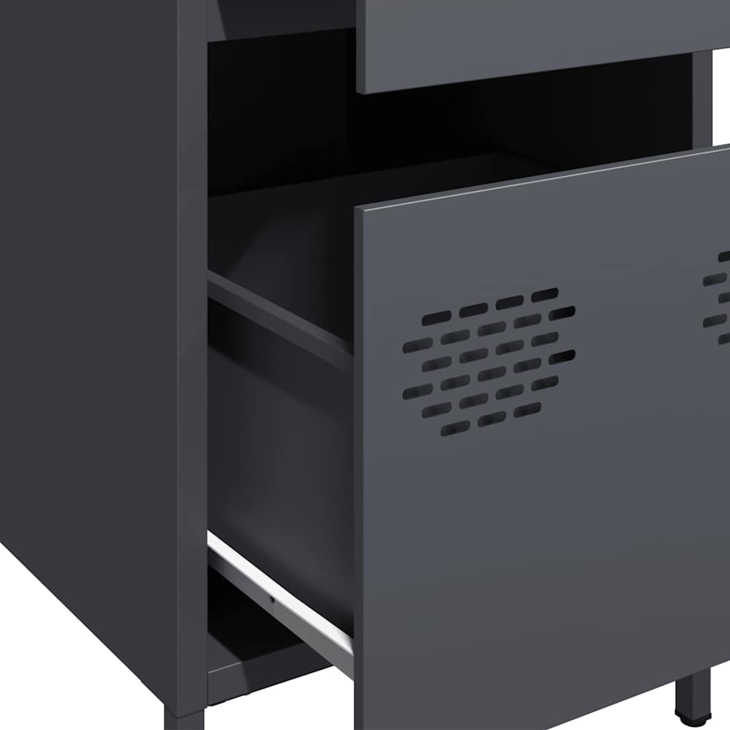 vidaXL Ντουλάπι Ανθρακί 35x39x73,5 εκ. από Χάλυβα Ψυχρής Έλασης