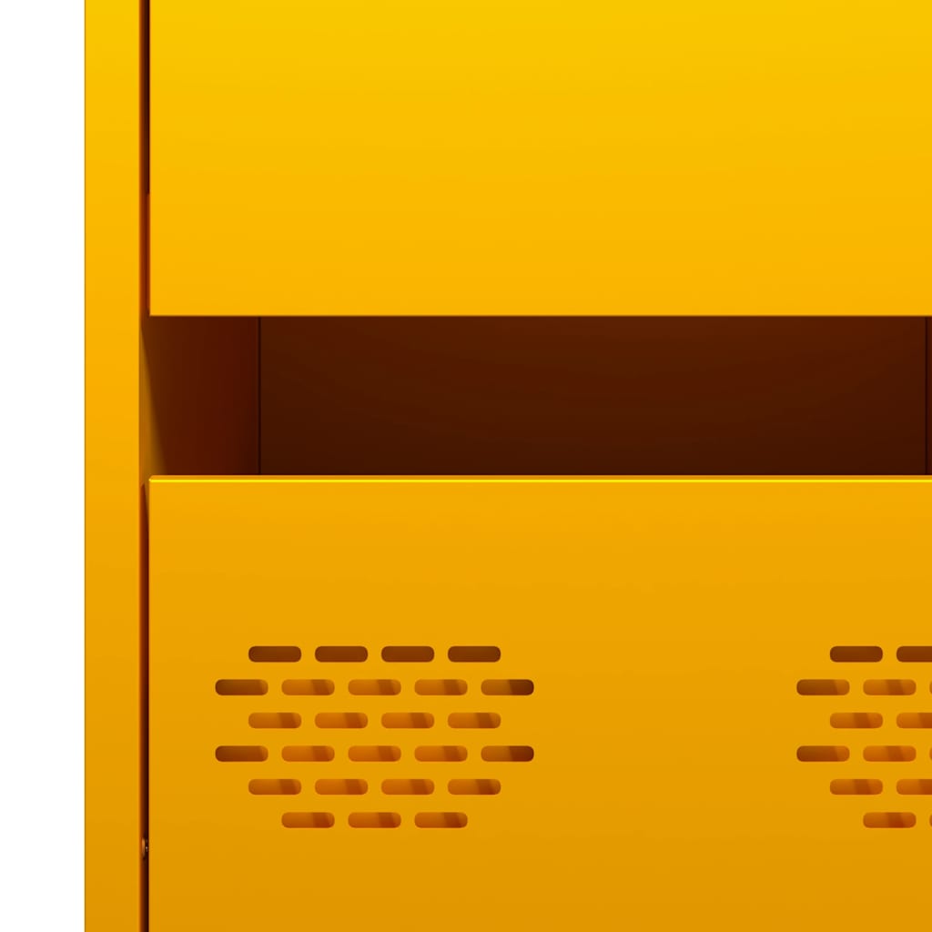 vidaXL Ντουλάπι Μουσταρδί 35x39x73,5 εκ. από Χάλυβα Ψυχρής Έλασης