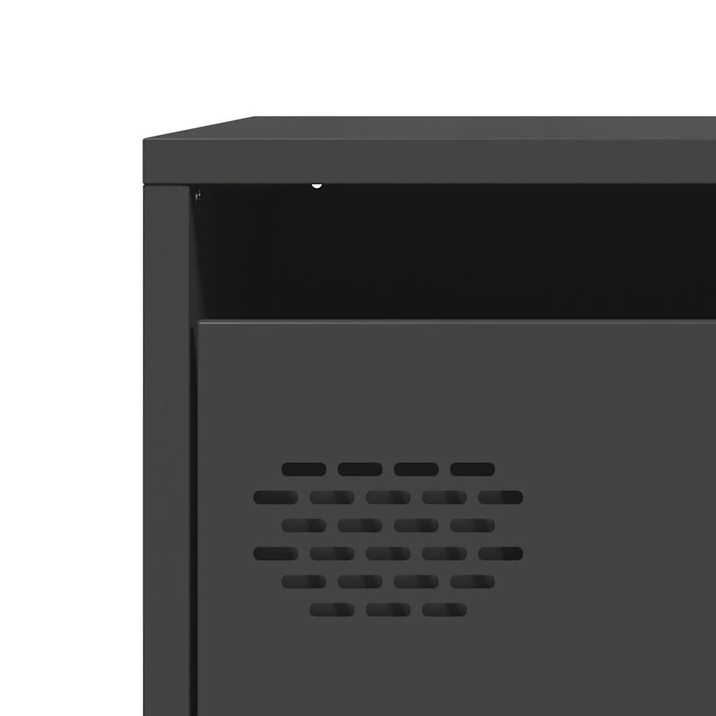 vidaXL Ντουλάπι Μαύρο 39x35x103,5 εκ. από Ατσάλι