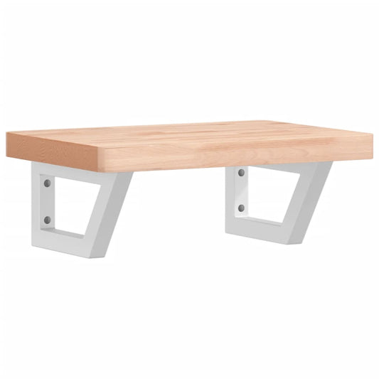 vidaXL Ράφι Νιπτήρα Τοίχου από Ατσάλι / Μασίφ Ξύλο Οξιάς