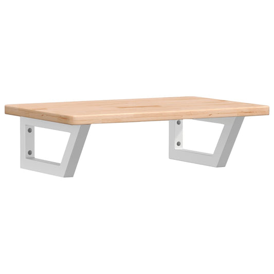 vidaXL Ράφι Νιπτήρα Τοίχου από Ατσάλι / Μασίφ Ξύλο Δρυός