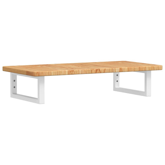 vidaXL Ράφι Νιπτήρα Τοίχου από Ατσάλι / Μασίφ Ξύλο Δρυός