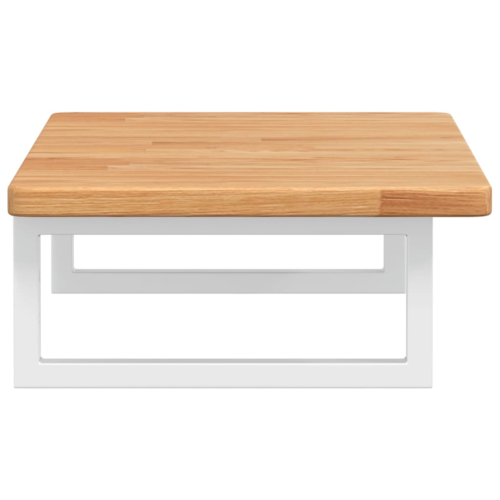 vidaXL Ράφι Νιπτήρα Τοίχου από Ατσάλι / Μασίφ Ξύλο Δρυός