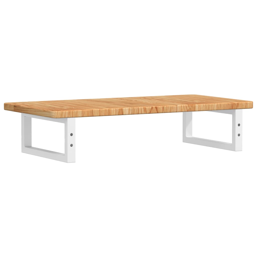 vidaXL Ράφι Νιπτήρα Τοίχου από Ατσάλι / Μασίφ Ξύλο Δρυός