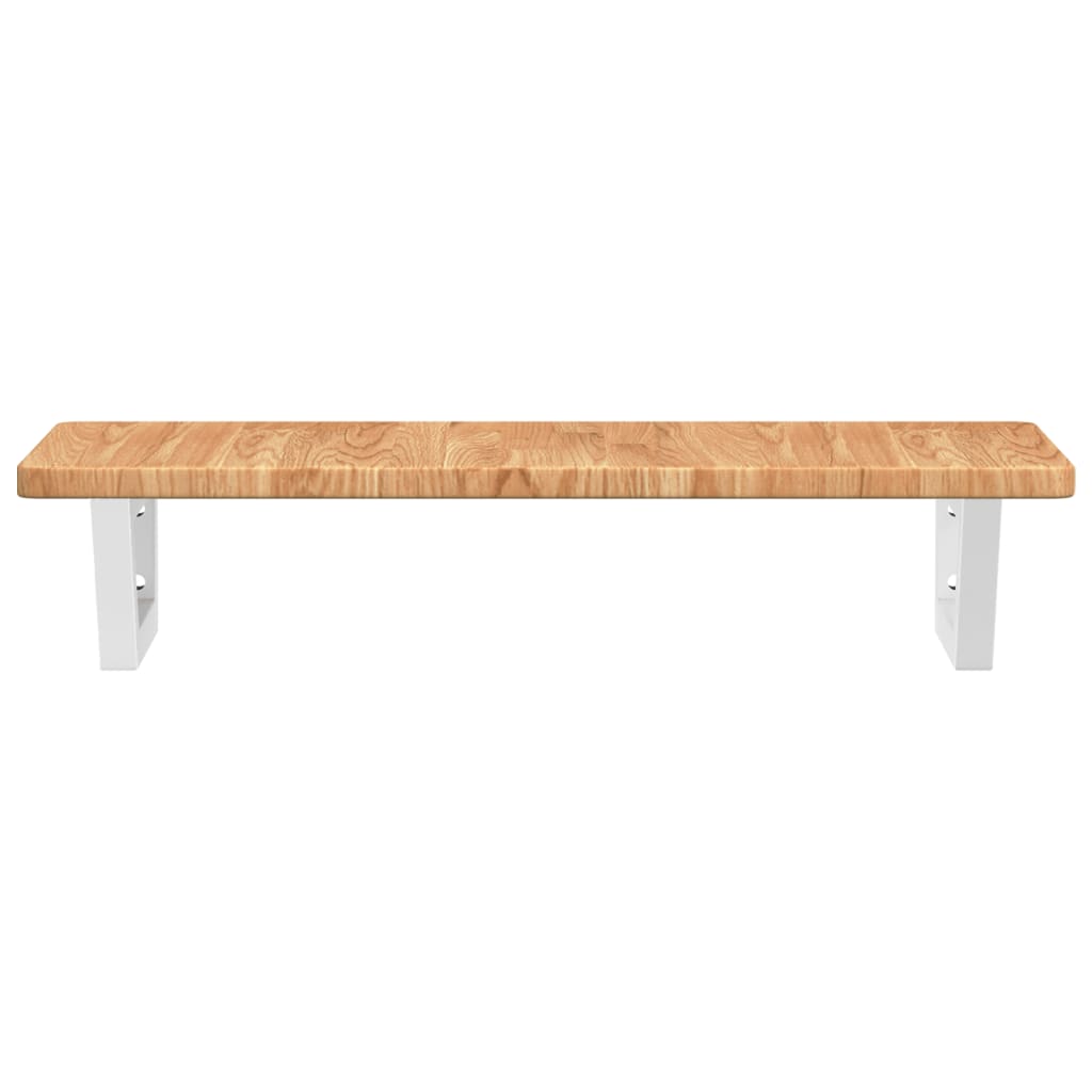 vidaXL Ράφι Νιπτήρα Τοίχου από Ατσάλι / Μασίφ Ξύλο Δρυός