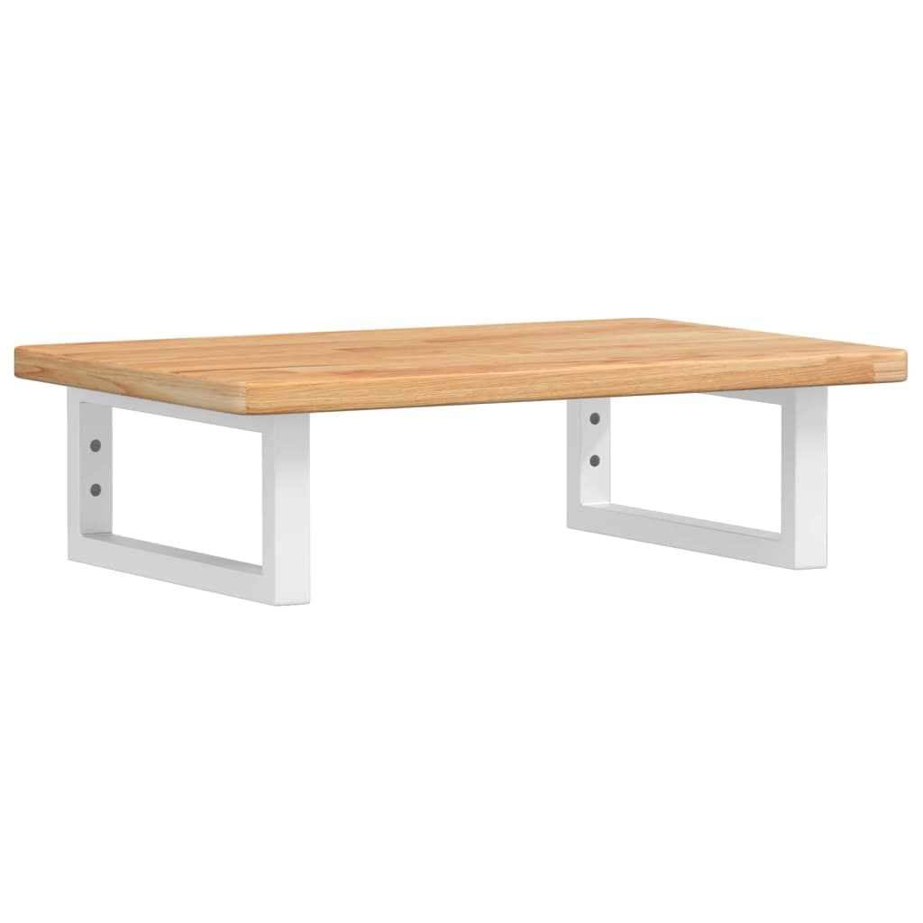 vidaXL Ράφι Νιπτήρα Τοίχου από Ατσάλι / Μασίφ Ξύλο Δρυός