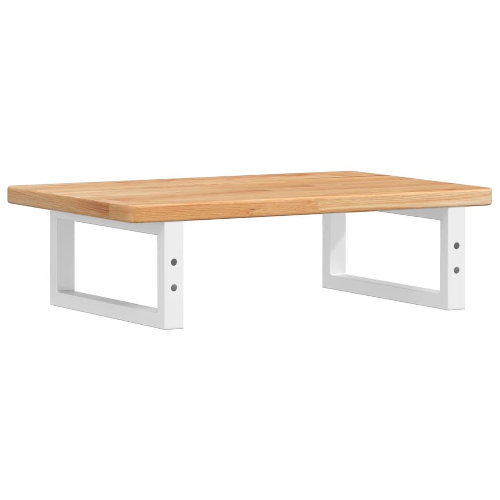 vidaXL Ράφι Νιπτήρα Τοίχου από Ατσάλι / Μασίφ Ξύλο Δρυός