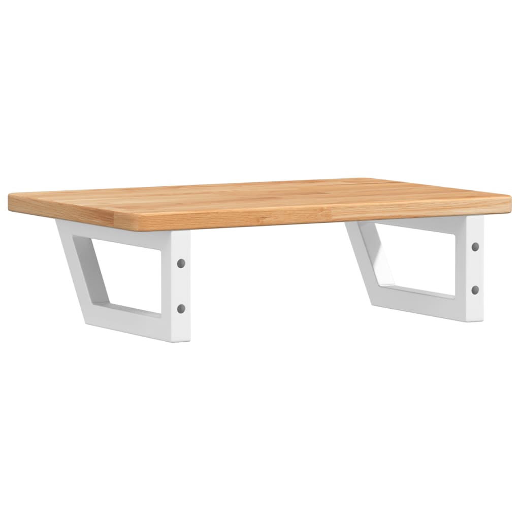 vidaXL Ράφι Νιπτήρα Τοίχου από Ατσάλι / Μασίφ Ξύλο Δρυός