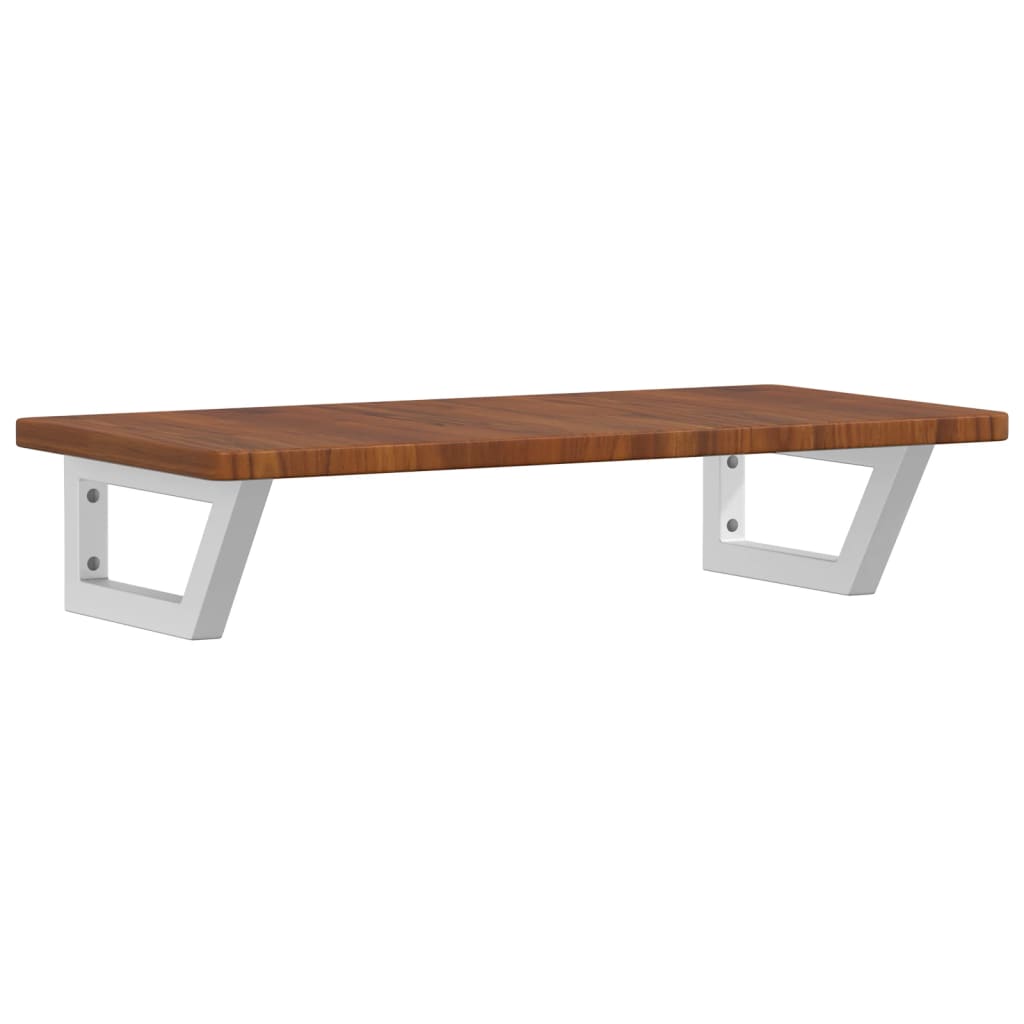 vidaXL Ράφι Νιπτήρα Τοίχου από Ατσάλι / Μασίφ Ξύλο Δρυός