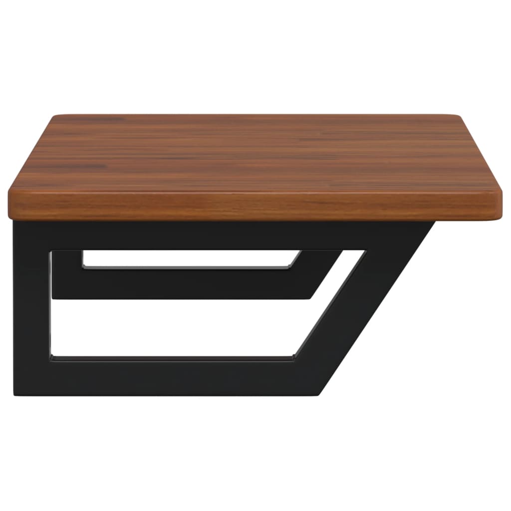 vidaXL Ράφι Νιπτήρα Τοίχου από Ατσάλι / Μασίφ Ξύλο Δρυός