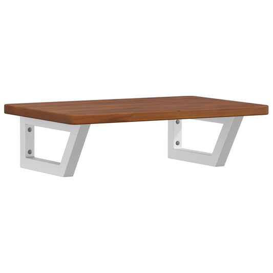 vidaXL Ράφι Νιπτήρα Τοίχου από Ατσάλι / Μασίφ Ξύλο Δρυός