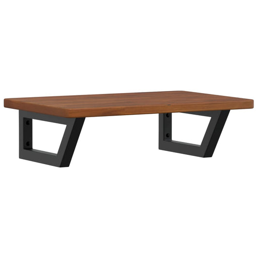 vidaXL Ράφι Νιπτήρα Τοίχου από Ατσάλι / Μασίφ Ξύλο Δρυός