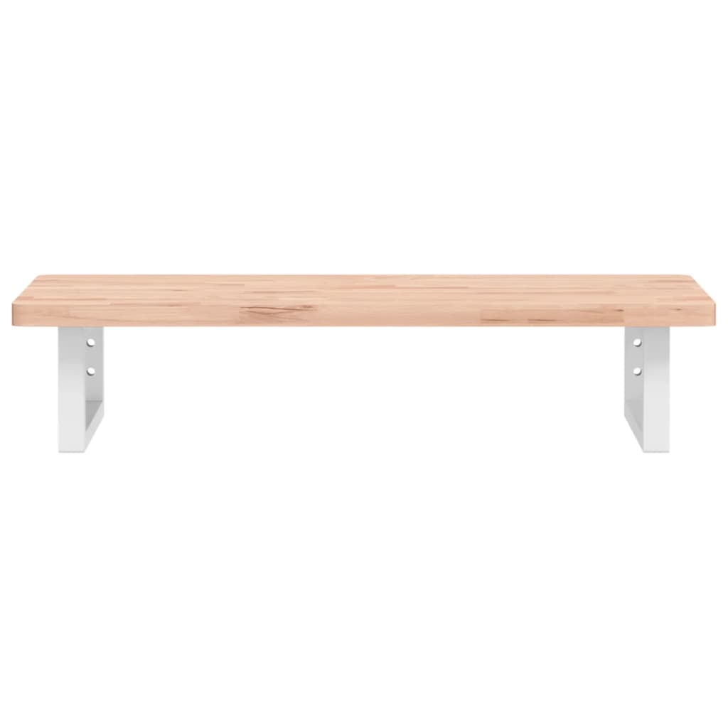 vidaXL Ράφι Νιπτήρα Τοίχου από Ατσάλι / Μασίφ Ξύλο Οξιάς