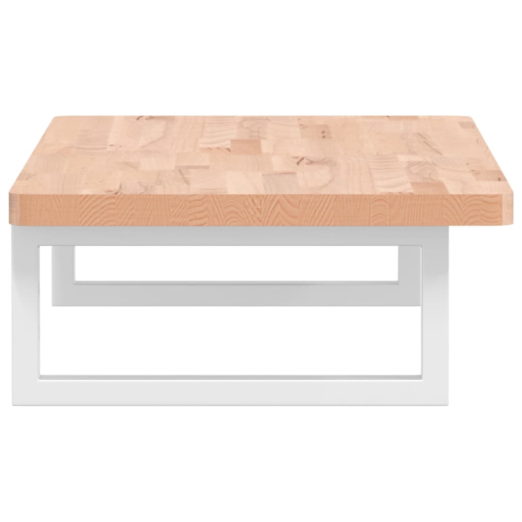 vidaXL Ράφι Νιπτήρα Τοίχου από Ατσάλι / Μασίφ Ξύλο Οξιάς