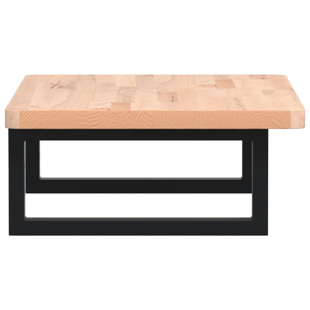 vidaXL Ράφι Νιπτήρα Τοίχου από Ατσάλι / Μασίφ Ξύλο Οξιάς