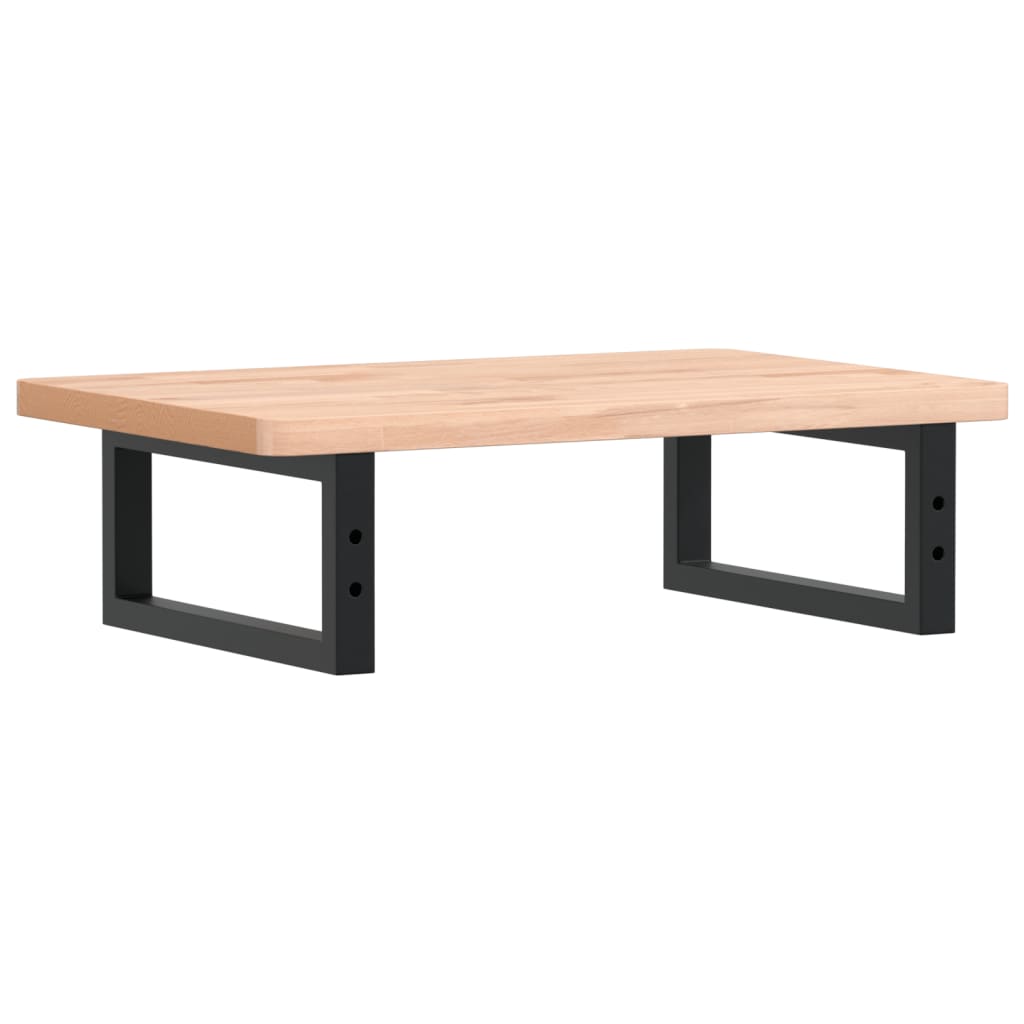 vidaXL Ράφι Νιπτήρα Τοίχου από Ατσάλι / Μασίφ Ξύλο Οξιάς