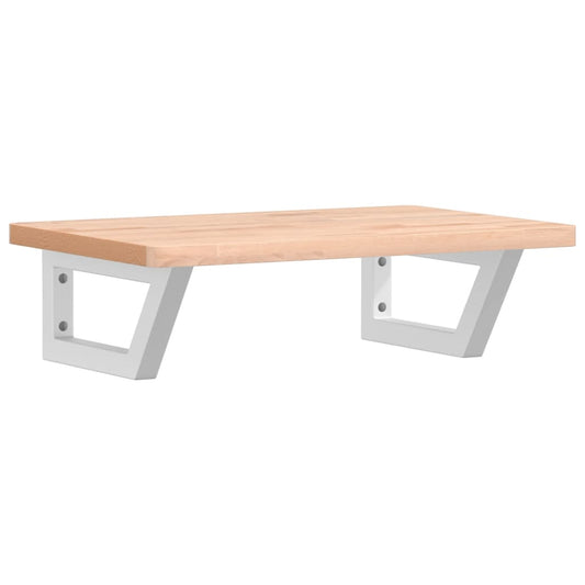 vidaXL Ράφι Νιπτήρα Τοίχου από Ατσάλι / Μασίφ Ξύλο Οξιάς