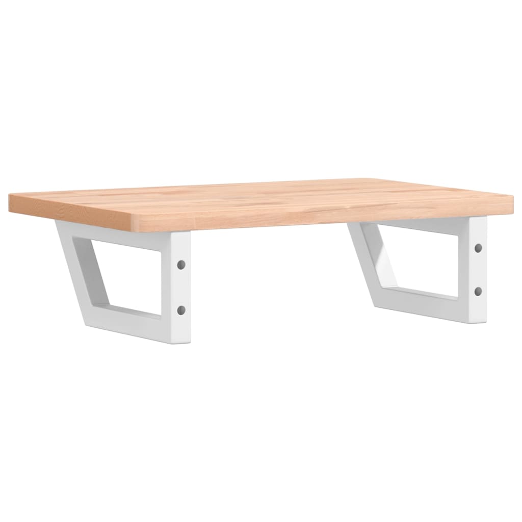 vidaXL Ράφι Νιπτήρα Τοίχου από Ατσάλι / Μασίφ Ξύλο Οξιάς