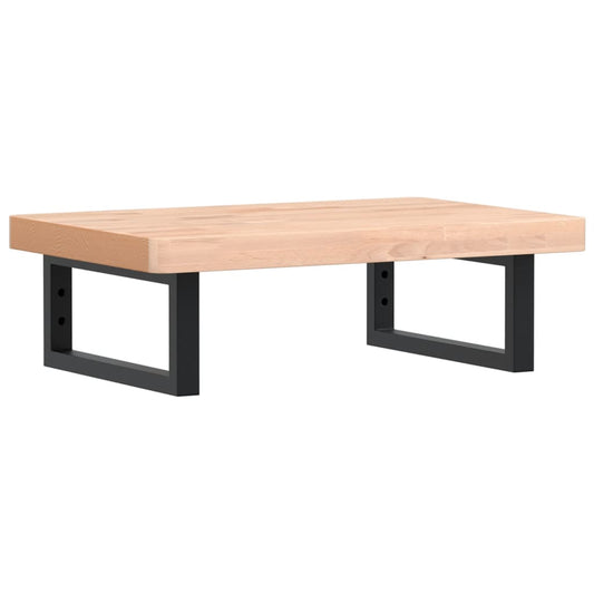 vidaXL Ράφι Νιπτήρα Τοίχου από Ατσάλι / Μασίφ Ξύλο Οξιάς