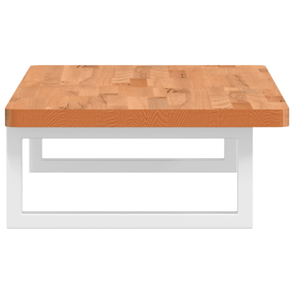 vidaXL Ράφι Νιπτήρα Τοίχου από Ατσάλι / Μασίφ Ξύλο Οξιάς