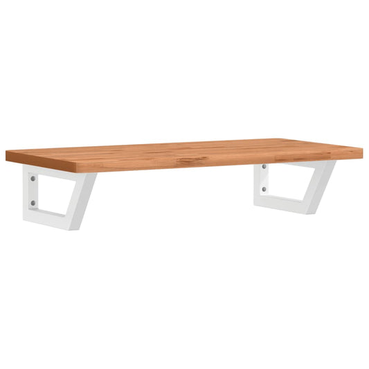 vidaXL Ράφι Νιπτήρα Τοίχου από Ατσάλι / Μασίφ Ξύλο Οξιάς