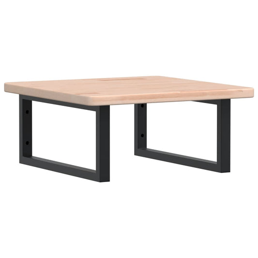 vidaXL Ράφι Νιπτήρα Τοίχου από Ατσάλι / Μασίφ Ξύλο Δρυός