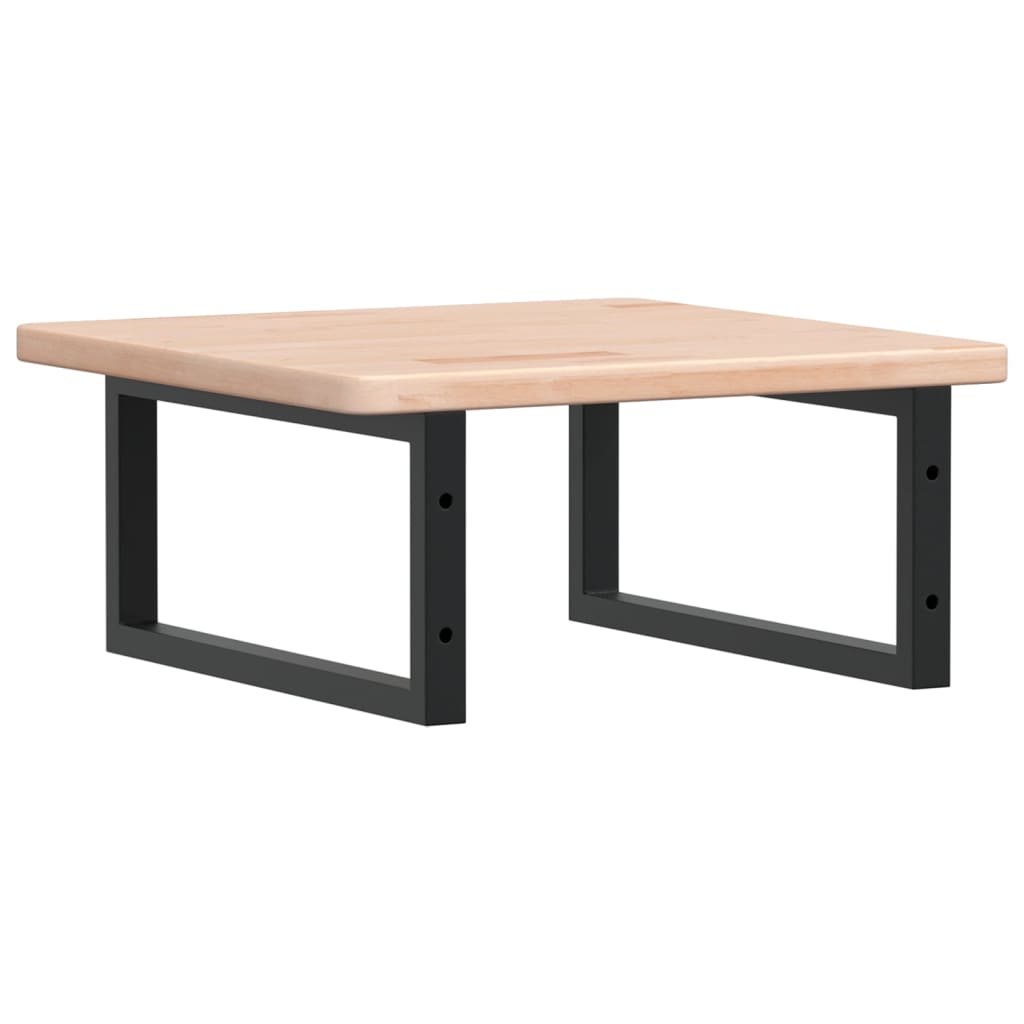 vidaXL Ράφι Νιπτήρα Τοίχου από Ατσάλι / Μασίφ Ξύλο Δρυός