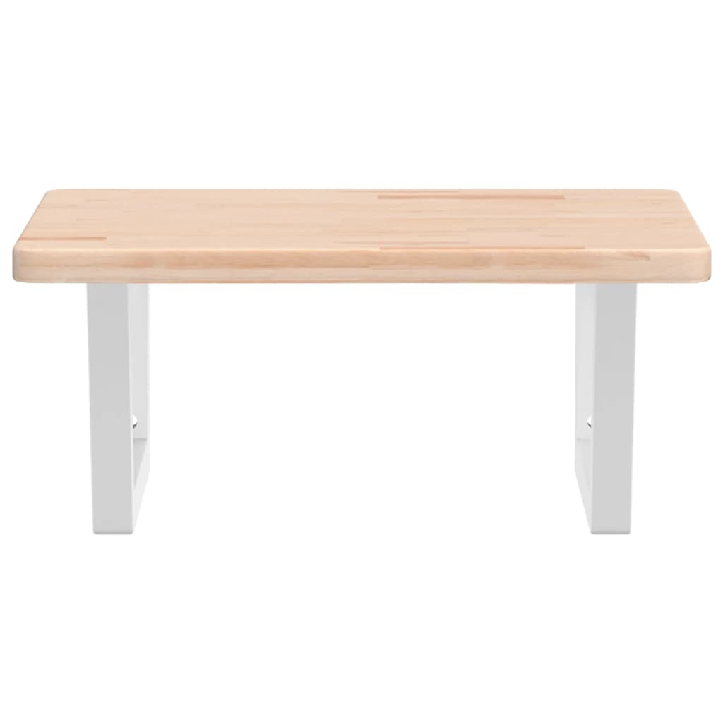 vidaXL Ράφι Νιπτήρα Τοίχου από Ατσάλι / Μασίφ Ξύλο Δρυός