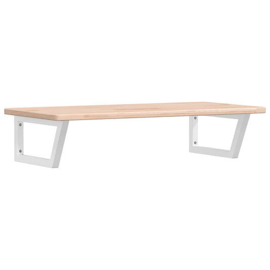 vidaXL Ράφι Νιπτήρα Τοίχου από Ατσάλι / Μασίφ Ξύλο Δρυός