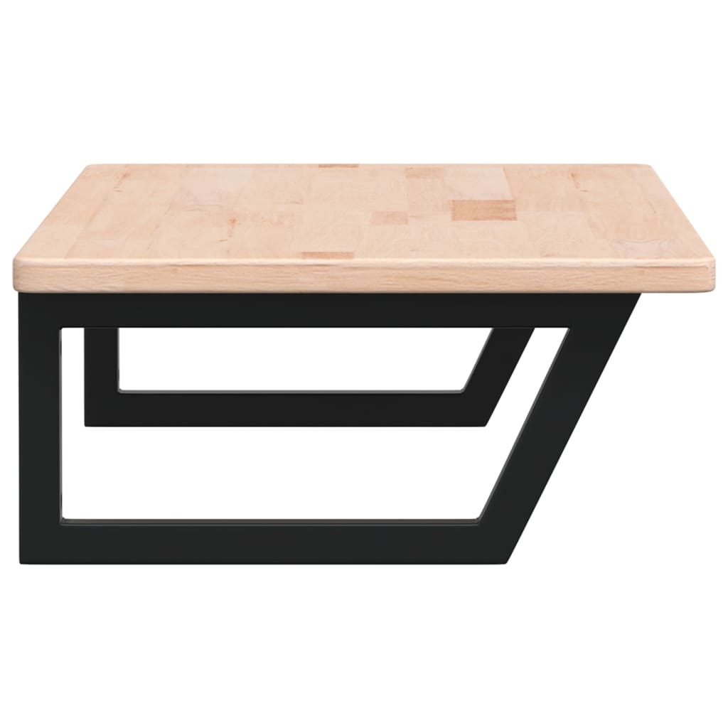 vidaXL Ράφι Νιπτήρα Τοίχου από Ατσάλι / Μασίφ Ξύλο Δρυός