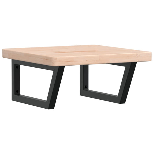 vidaXL Ράφι Νιπτήρα Τοίχου από Ατσάλι / Μασίφ Ξύλο Δρυός