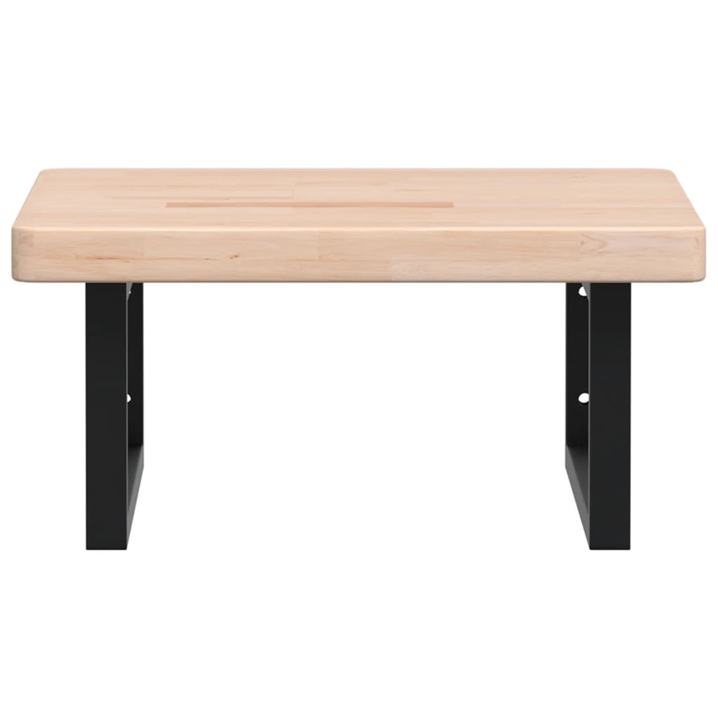 vidaXL Ράφι Νιπτήρα Τοίχου από Ατσάλι / Μασίφ Ξύλο Δρυός