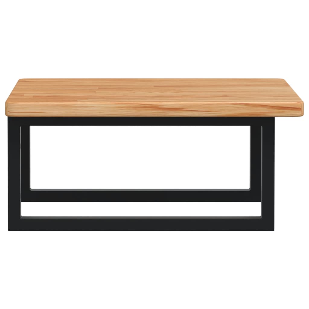 vidaXL Ράφι Νιπτήρα Τοίχου από Ατσάλι / Μασίφ Ξύλο Δρυός