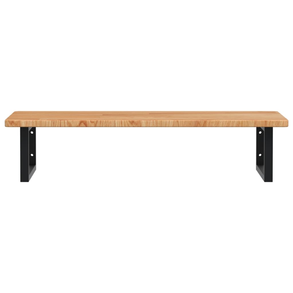 vidaXL Ράφι Νιπτήρα Τοίχου από Ατσάλι / Μασίφ Ξύλο Δρυός